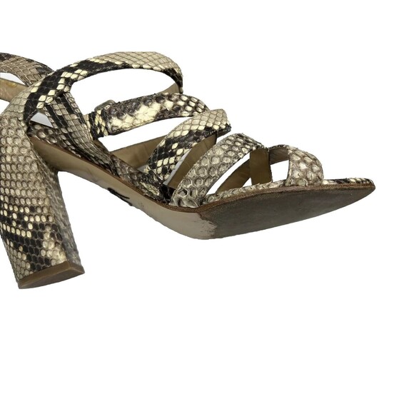 PAUL ANDREW Snakeskin Slingback Block Heel Strapped Heels 41 Handmade Italy 9.5 - Picture 16 of 16